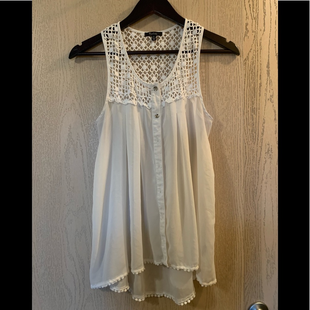White flowy tank